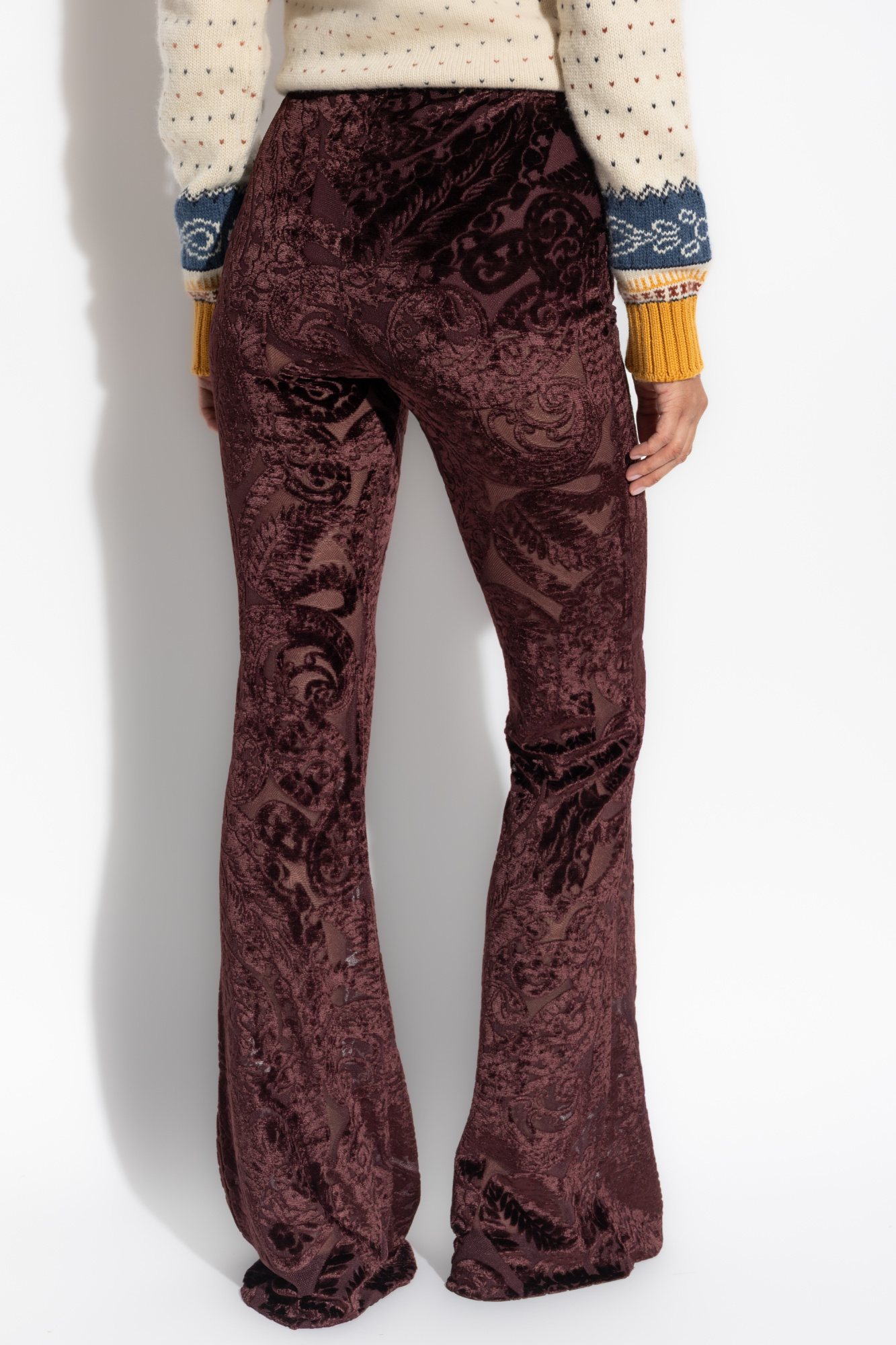 パンツ ETRO FW25 Brown velvet pant (WREA001499TCD01 M0689) ETRO Velvet pants in brown